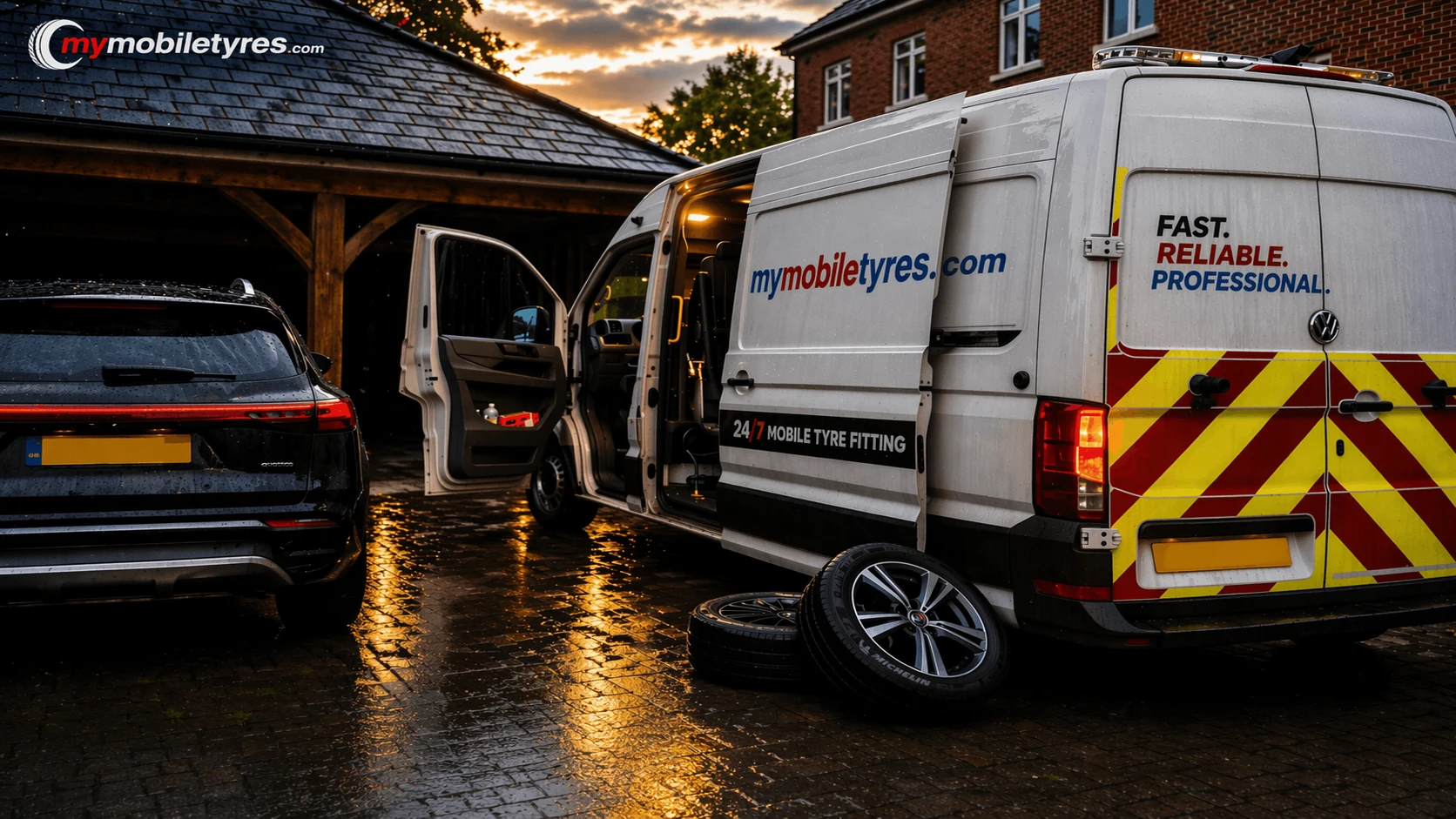 Mobile tyre fitting van serving Cardiff