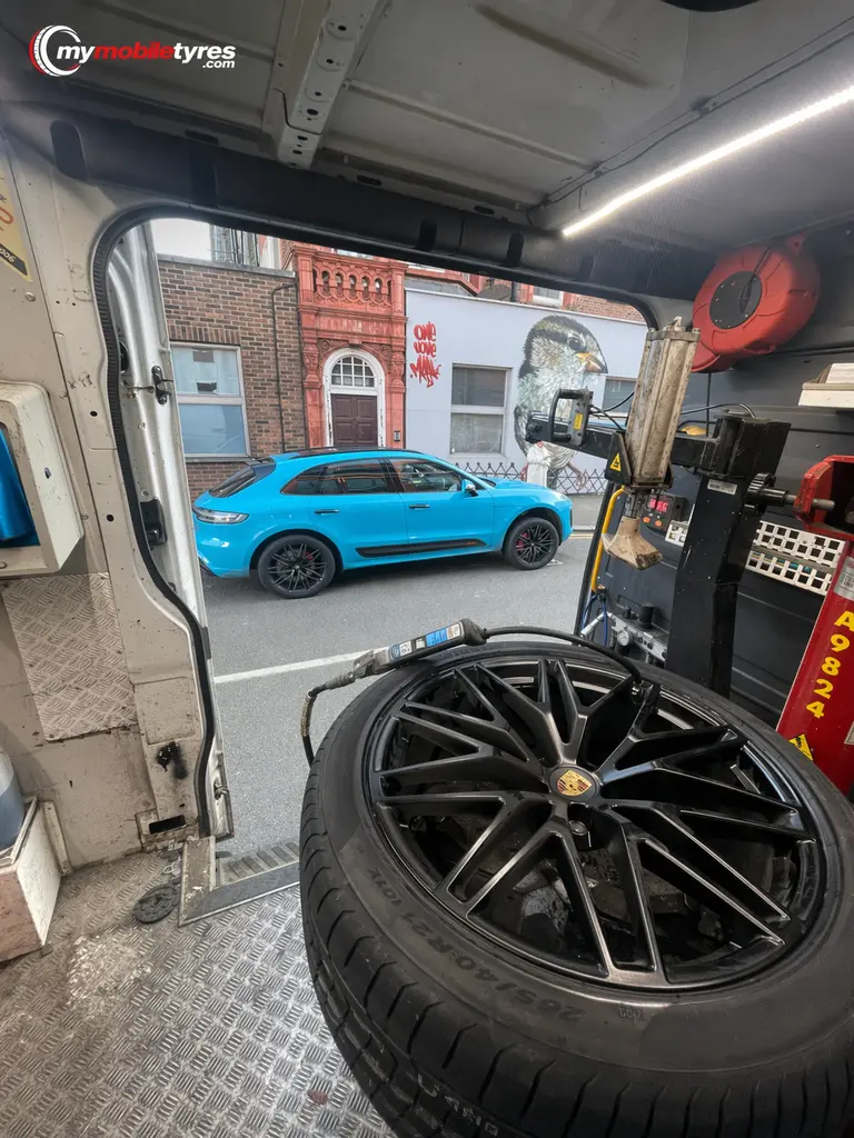 Mobile tyre fitting team serving Westminster